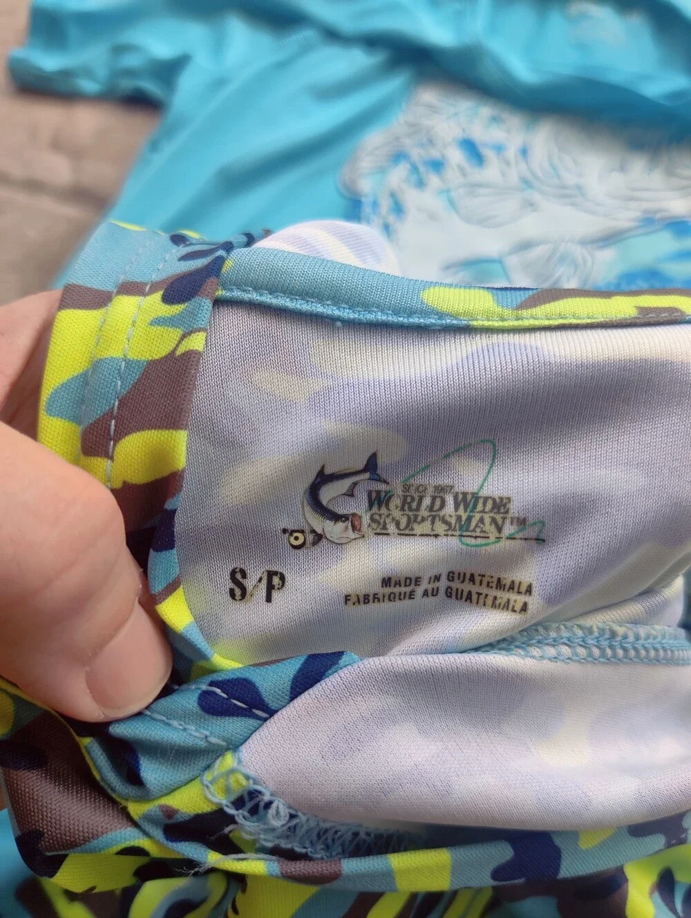 Bass Pro Shops Kids' Turquoise Tee & Blue-Green Camo Hooded Swim Tops